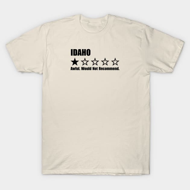 Idaho One Star Review T-Shirt by Rad Love